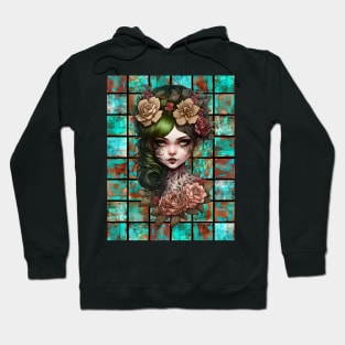 Copper Patina Boho Gothic Girl 6 Hoodie